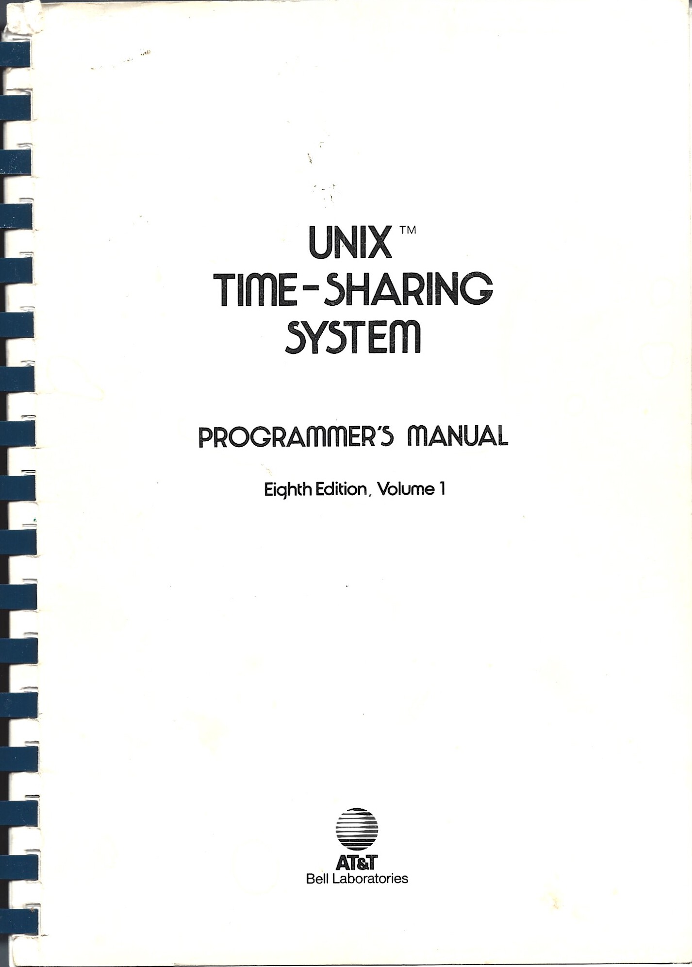 Eighth Edition Bell Labs Manual